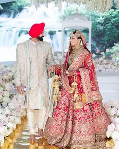 Parmish Verma Wedding, Punjabi Wedding Dress, Anand Karaj, Bridal Lengha, Punjabi Bride, Wedding Couple Photos