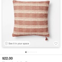 a pillow that is on sale for $ 2, 000 and it's in your space