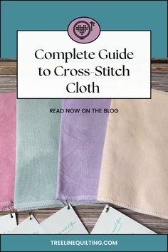 Cross stitch cloth of various colors, stitch counts, and brands. Cross Stitch On Linen, Embroidery Floss Crafts