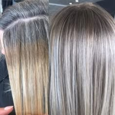 Gray Blending for Dark Hair-Keeps You Naturally Young-Blog - | UNice.com Grey Blonde Hair, Beige Hair, Silver Blonde Hair, Covering Gray Hair