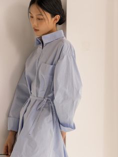 Composition : COTTON 100Color : BLUECountry of Origin : CHINA Chic Blue Cotton Shirt Dress, Light Blue Shirt Dress For Workwear In Spring, Light Blue Long Sleeve Cotton Shirt Dress, Light Blue Shirt Dress For Spring Workwear, Chic Light Blue Shirt Dress For Spring, Light Blue Long Sleeve Shirt Dress For Daywear, Chic Light Blue Long Sleeve Shirt Dress, Light Blue Cotton Shirt Dress For Work, Jumpsuit Dress