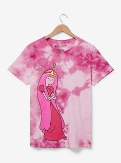 Add some sweetness to your look with this Adventure Time tee! Featuring Princess Bubblegum striking a pose  this tie-dyed shirt is perfect for your next adventure or matching with your loved one in the matching Marceline tee.Please note: due to the nature of tie-dye  wash may vary.A BoxLunch Exclusive!CottonListed in unisex sizesWash cold with like colors; dry lowDo not iron over printImported Adventure Time Princess Bubblegum, Adventure Time Princesses, School Clothing, Time Princess, Princess Bubblegum, Matching Tees, Tie Dye T Shirts, Strike A Pose, Clothing Ideas