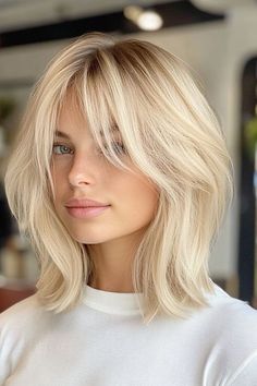 Bob With Soft Layers, Short Cut Hair, Blond Pony, Tousled Layers, Hairstyles Layered, Blonde Layered Hair, Hair Layers, Hairstyles Blonde, Blonde Hair With Bangs