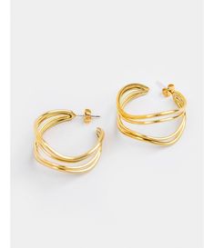 Inspired by nature, these lightweight hoop earrings from Soko resemble the ripples in a stream.  • Made from brass • Handcrafted in Kenya  Color: Gold Small Hoop Metal Wrap Earrings, Modern Pierced Hoop Wrap Earrings, Modern Hoop Wrap Earrings, Modern Metal Small Hoop Wrap Earrings, Modern Metal Small Hoop Earrings, Adjustable Pierced Hoop Earrings, Adjustable Metal Hoop Wrap Earrings, Adjustable Modern Hoop Wrap Earrings, Modern Adjustable Hoop Wrap Earrings