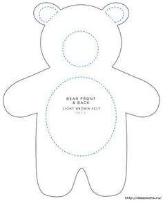 a paper cut out of a bear with the words bear front and back on it