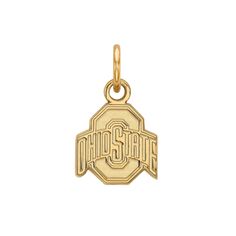 Show love for the Buckeyes wearing this 14k gold Ohio State small pendant. Show love for the Buckeyes wearing this 14k gold Ohio State small pendant. Ohio State team logo Pendant size: 15 mm x 9 mm Metal: 14k gold Finish: polished Nickel free Packaging: boxed Image(s) may be enlarged to show detail. Color: Yellow. Gender: female. Age Group: adult. 14k Gold Nameplate Charms Jewelry, 14k Gold Nameplate Jewelry With Charms, Yellow Gold Nameplate Jewelry With Charms, Classic Sterling Silver Charms, Gold Jewelry With Logo Charm For Anniversary, Classic Gold Sterling Silver Charms, Classic Gold-colored Sterling Silver Charms, Ohio State Logo, Show Love