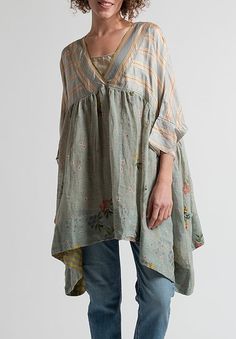 Dry Goods, Oversized Top, Kurta Designs, Wild Life, Floral Stripe, International Fashion, Linen Clothes, Upcycle Clothes, Sewing Clothes