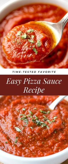 Image for Easy Pizza Sauce Recipe Authentic Italian Pizza Sauce, Canned Pizza Sauce, Italian Pizza Sauce, Easy Pizza Sauce Recipe, Easy Pizza Sauce, Cooked Tomatoes, Authentic Italian Pizza, Recipe Italian, Pizza Sauce Recipe