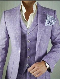 Men's Lavender Linen Suit 3 Piece Set, Breathable Formal Wear, Ideal Birthday Gift for Him, Suits For Men, Three Piece suit, Summer Suit This is a Classic 3 Piece Suit crafted from high quality fabric and imported materials. Our products are handcrafted by experienced tailors who make sure the that the stitching is precise, lining is proper and the overall product is sturdy enough to not go out of shape for more than a few years. Also all our products have extra margins in their length, sleeves, Suite Men, Linen 3 Piece Suit, Men Linen Suit, Casual Suits Men, Suit 3 Piece, Suit Purple, Lavender Linen, Casual Suits, Purple Linen