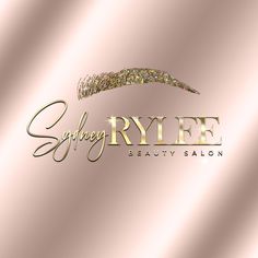 the logo for sydney style beauty salon, with gold and silver foiled lettering on it