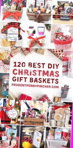 christmas gift baskets with the words, best diy christmas gifts