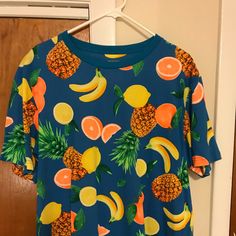 Beautiful Hawaiian Pineapple T-Shirt. Blue Orange, Blue Man, Pineapple, Color Blue, Tee Shirts, Blue Color, Mens Shirts, Man Shop, Orange