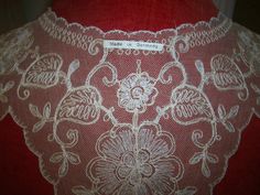 "Beautiful antique lace collar for clothing, bridal German made high quality, old store stock, never used. center front(widest point) top to bottom 8\" neck: 17\"" Wedding Lace Collar, Lace Trims, Antique Lace, Lace Collar, Lace Trim, Doll Clothes, Etsy Gift Card, Collar, Lace