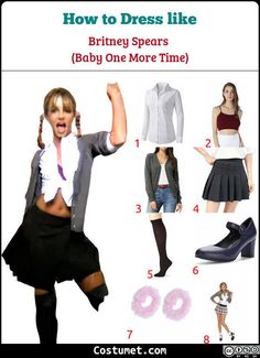 Britney Spears Halloween Costume, Britney Spears Costume, Flight Attendant Costume, Britney Spears Outfits, Celebrity Costumes, Costumes For Teens, Baby One More Time, Trendy Halloween Costumes, Halloween Costume Outfits