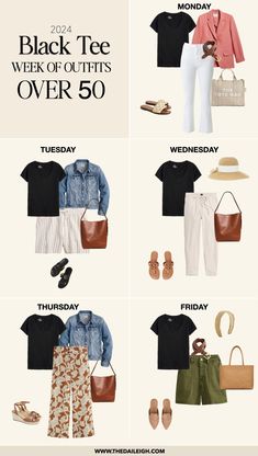 Basic Tees That Go With Everything — THE DAILEIGH Summer Mom Outfits 2024, Belt Trick, Work Travel Outfit, Outfits For Women Over 50, Capsule Wardrobe Casual, Casual Outfits For Women, Stylish Outfits For Women Over 50, Fashion Capsule Wardrobe, Travel Clothes