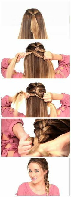 French Braids, Fishtail Braid, Easy Braids, French Braid, Braids Hairstyles, Hair Stuff, Girls Hair, Hair Dos