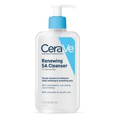 Treat your bumpy and rough skin with Renewing SA Face Cleanser for Normal Cleanser from CeraVe to soften and smoothen your skin. The Salicylic acid helps in gently cleaning your skin while exfoliating to remove oil and dirt. This SA cleanser contains no harsh grain or beads and formulated with 3 essential ceramides (1, 3, 6-II). It helps in restoring and maintaining the skin's natural protective barrier. Whether it's for pore reduction, oil control, deep cleaning, basic cleaning or removing make Cerave Salicylic Acid Cleanser, Drugstore Cleanser, Cerave Skincare Routine, Cerave Sa Cleanser, Cerave Renewing Sa Cleanser, Cera Ve, Rough And Bumpy Skin, Oil Face Cleanser, Cerave Moisturizer