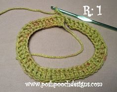 the crochet loop is being worked on