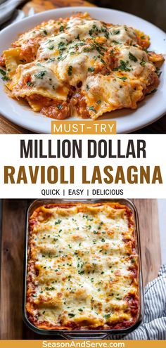 the best lasagna casserole recipe is made in one pan and ready to be eaten