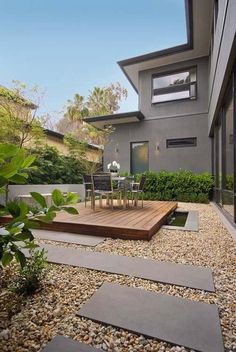 Moderne Have, Gravel Landscaping, Patio Layout, Garden Modern, Landscape Designs, Landscape Garden, Modern Backyard, Have Inspiration, Garden Pictures