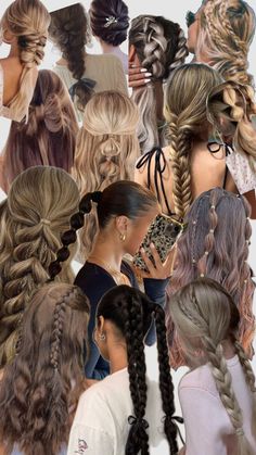 Hair inspo Aesthetic Haircolor, Casual Hairstyles For Long Hair, Curled Hairstyles For Medium Hair, Two Braid Hairstyles, Brown Hair Looks