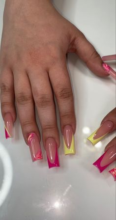 Hello Nails, Ombre Acrylic Nails, Long Acrylic Nail Designs, Work Nails, French Acrylic Nails, Coffin Nails Long, Simple Acrylic Nails, Dope Nail Designs