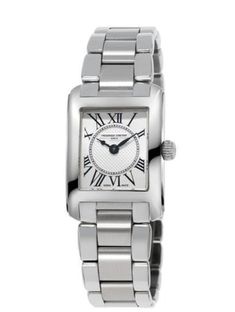 The quintessential definition of refined time. The Classics Carrée Ladies represents the utmost of elegance bringing timeless sophistication. Square-shaped timepieces have always held a special place in the history of watchmaking and remained the ideal classic dress watch until nowadays. The seamless lines and elegant polished case reveal a classical white dial showcasing intricate “clous de Paris” decoration and traditional Roman numeral indexes. The carrée design of the smooth polished case pe Frederique Constant, Paris Decor, Mens Gift Sets, Diamond Watch, Metal Bracelets, Stainless Steel Watch, Watches Jewelry, Casio Watch, Luxury Watch