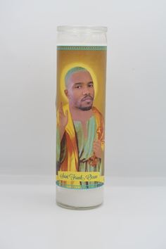 Frank Ocean Devotional Prayer Saint Candle Tall white altar/ prayer candle featuring the Patron Saint of Blood Orange. The image is photoshopped then printed and pasted to a traditional "7 day" white altar candle. Placement may vary slightly as these are hand-cut and placed. Please exercise caution when handling the candles and in general keep them in moderate conditions. While sturdy, ultimately these are art prints and are not able to withstand moist hot conditions. If you are interested in cu Survival Candle, Candle Placement, Saint Candles, Candle Altar, Prayer Candles, Frank Ocean, Patron Saints, Blood Orange, One Design