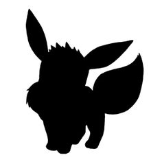 a black silhouette of a pokemon pikachu