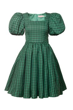 Add some sweetness to your wardrobe with our Cupcake Dress in Bright Green Plaid! This playful piece features a square neckline, short puff sleeves, and a knee-length skirt with pockets. The hidden back zipper and attached tie at the waist make for a flattering fit. Fully lined for comfort. The perfect holiday outfit! Ivy City Women's Cupcake Dress Bright Green Plaid | Size: 2 Green Plaid Dress, Thanksgiving Dress, Girls Holiday Dresses, Cupcake Dress, City Woman, White Dress Party, Holiday Party Dresses, Holiday Outfit, Skirt With Pockets