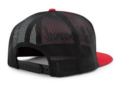 5 panel flat bill trucker baseball cap. Plastic snap matching trucker mesh. HELLBOUND front embroidery in 3D raised lettering with a side embroidery as well. This cap has an adjustable snap back. This is a One Size Fits Most. It will accommodate cap sizes from 6 5/8" through 7 5/8" NOTE: Ships within 1-2 business days. 47% Cotton / 25% Polyester / 28% Nylon COLOR: RED front / BLACK mesh ITEM # ETC-825-RED-BLK Mesh Back Snapback Hat For Streetwear, Mesh 5-panel Snapback Hat, Trucker Mesh Snapback Hat For Streetwear, Trucker Style Mesh Snapback Hat For Streetwear, Mesh Trucker Snapback Hat For Streetwear, Red Trucker Snapback Fitted Hat, Red Trucker Hat With Flat Brim, Red Trucker Snapback Hat, Red Snapback Trucker Hat