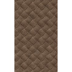 an upholstered brown area rug with diamond design on the front and back side