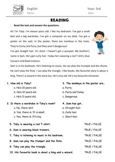 an english worksheet with the words reading and other things to read in it