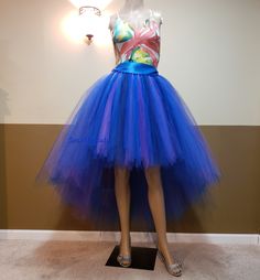 "I CAN MAKE THIS TUTU IN ANY COLOR AND SIZE, PLEASE NOTE THE EXACT TULLE AND RIBBON COLOR AT CHECK OUT (Without note I will make it same color with 1st list photo in royal blue purple & navy). 1ST PHOTO TUTU LENGTH FRONT 22'' above KNEE LENGTH, BACK 44'' ankle LENGTH, FOR HEIGHT AROUND 5'7'' wear a couple inches of heels . This tutu is made with 250-500 yards of 6'' wide fine tulle so it's super full. Stretchy waist along with a big ribbon bow ties on the waist. (I might use 2''or 1.5'' ribbon depends on which one is in stock.) Sew in lining, the tulle will stay nice and not see through. List photo black tutu front is 16'' above the knee length, back is 44'' full length. Layered cut. The rest photos are fairy angled cut. You will love your tutu once you put it on! TAKING MEASUREMENTS: WAIS Spring Costume Party Fitted Tutu Dress, Fitted Tutu Dress For Spring Costume Party, Summer Party Tutu Dress With Tulle Skirt, Spring Party Stretch Tutu Dress, Spring Stretch Tutu Dress For Party, Stretch Tutu Dress For Spring Party, Spring Costume Party Tutu Dress With Tulle Skirt, Tutu Dress With Tulle Skirt For Prom Party, Fitted Spring Tutu Dress In Tulle