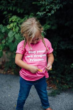 Stretch Cotton Pink Shirt, Pink Stretch Cotton Shirt, Toddler Girl Clothes, Girl Shirts, Princess Shirt, Feminist Shirt, Girl Toddler, Shirts For Teens