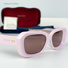 Brand New Gucci Gg1531sk 003 Pink Brown Unisex Rectangle Sunglasses Gg 1531sk Same/Next Day Free Shipping! No Offers Accepted. Final Price! Don't Miss Out, Shop Now! 100% Authentic & Brand New! Brand: Gucci Model Number: Gg1531sk / Gg 1531sk Color Code: 003 Gender: Women / Unisex Frame Shape: Rectangle Frame Color: Pink Frame Material: Recycled Acetate Frame Type: Full Rim Lens Color: Brown Lens Material: Plastic Size: 54x18x145 100% Uv Protection Made In Italy Full Retail Gucci Set Includes: Gl Pink Gucci Sunglasses For Party, Luxury Pink Sunglasses For Summer, Luxury Pink Sunglasses With Uv Protection, Pink Gucci Sunglasses With Uv Protection, Gucci Pink Sunglasses With Uv Protection, Designer Gucci Rectangular Sunglasses, Pink Rectangular Sunglasses With Uv Protection, Gucci Pink Sunglasses With Tinted Lenses, Chic Pink Gucci Sunglasses