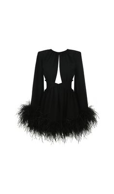 This stunning dress features a unique feather trim that adds a touch of whimsy and playfulness to your look. Made with high-quality materials. it's sure to be comfortable and long-lasting. Perfect for any special occasion. this dress will have you... Feather Trim Dress, Feather Trim, Mode Inspo, Hem Dress, Fancy Dresses, Stunning Dresses, Clothing And Accessories, Moda Operandi, Pretty Dresses