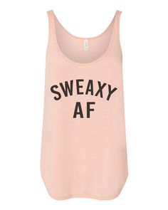 Sweaxy AF Flowy Side Slit Tank Top - Wake Slay Repeat 30 And Single, High & Low, High Low, Solid Colors, Tank Top, Solid Color, Tank Tops, Women's Top, Color