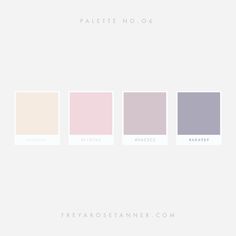 the color scheme for pale and neutrals is shown in three different colors, including pink,