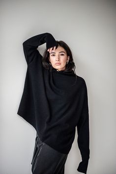 Oversized Merino Sweater, Minimalist Jumper, Loose Sweater, Women's Sweaters, Minimalist Sweater, Female Cowl Neck Sweater, Light Cashmere - Etsy Lithuania Oversized Tunic Dress, Loose Sweater Dress, Minimalist Sweater, Cashmere Clothing, Loose Fit Sweater, Oversize Pullover, Pull Oversize, Pullover Outfit, Unique Outfit