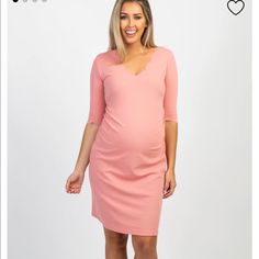 Pinkblush Peachy Pink Solid Scalloped Trim Fitted Maternity Dress Xl Peachy Pink Dress Great For A Baby Shower Never Worn Purchased Two Months Ago For $58 And Ended Up Not Using. Fitted Maternity Dress, Pink Solid, Scalloped Trim, Dress Xl, Peachy Pink, Maternity Dress, Xl Dress, Maternity Dresses, Pink Dress