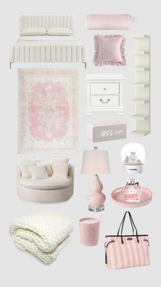 Pink Dorm Room, Pink Dorm Room Decor, Room Decor Easy, Pink Dorm, Pink Bedroom, White Bedroom, Dorm Room Decor, Fun Ideas