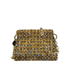 Diamond Mini Roma - Palera Milano Crystal Bags, Crystals Beads, Classic Bags, Beaded Bags, Minimalist Aesthetic, Small Shoulder Bag, Card Holders, Yellow Blue, Blue And Silver