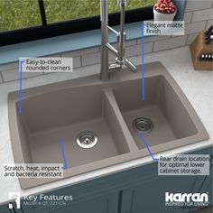 an image of a kitchen sink with instructions