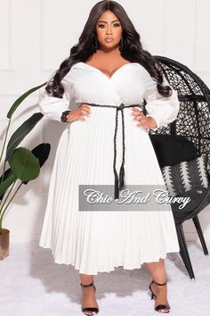 Acrylic %: 50 Nylon %: 50 All White Party Outfits Plus Size, All White Party Outfits, White Dress With Sleeves, Plus Size Off The Shoulder, White Party Outfit, Chic And Curvy, All White Party, White Dress Party, Plus Size Wedding