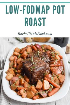 One Pot Low-FODMAP Pot Roast; Gluten-free, Dairy-free | Rachel Pauls Food Chrons Disease, Slow Cooker Pot Roast, Inflammation Recipes