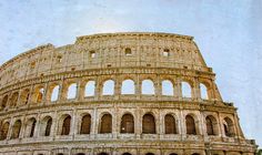 an old photo of the colossion in rome, italy taken on a sunny day