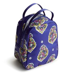 Introducing our Lunch Bag, the perfect companion for keeping your meals fresh and stylish on the go. Whether you're heading to work, school or a picnic in the park, our lunch bag offers the ideal solution for carrying your favorite snacks and meals with ease. Vera Bradley Lunch Bag in Kew Gardens Blue Blue/Green Lunch Box Vera Bradley, Vera Bradley Lunch Bag, Blue Rectangular Lunch Bag For Daily Use, Cute Blue Rectangular Lunch Bag, Functional Blue Lunch Bag With Zipper, Vera Bradley Lunch Bags, Women Lunch Bag, Backpack Lunch Bag, Duffel Bag Backpack