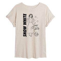 She will love showing off her style with this Disney Princess Snow White Juniors' Autograph Oversized Tee. © DisneyFEATURES Short sleeves ScoopneckFIT & SIZING Oversized FitFABRIC & CARE Machine wash Imported Size: Small. Color: Beige. Gender: female. Age Group: kids. Pattern: Graphic. Material: Cotton. Disney Autograph, Princess Snow White, Disney Princess Snow White, Snow White Disney, Graphic Material, Turtleneck Sweatshirt, Kids Pattern, Disney Ladies, Boyfriend Tee