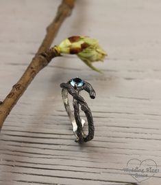 Twisted branch ring, Branch topaz engagement ring, Womens topaz ring, Tree bark unique ring, Birthstone engagement ring, Unusual ring ■ All wedding rings are only crafted with the finest of recycled metals DETAILS: Stone - 5mm Natural Topaz, weight approx. 0.66ct. Metal - Sterling Silver Dimensions - width 11mm (0.43 in.), band width - 3mm (0.118 in.) Finish - shiny and oxidized (shiny at your request) Please choose your ring size and gems in menu while making your order View all tree bands and Unique Hand Forged Crystal Wedding Ring, Unique Hand Forged Crystal Promise Ring, Unique Hand-forged Crystal Wedding Ring, Unique Sterling Silver Topaz Ring For Wedding, Unique Sterling Silver Crystal Ring For Wedding, Unique Promise Topaz Gemstone Ring, Unique Blue Topaz Jewelry For Wedding, Nature-inspired Hand Forged Promise Ring, Unique Handmade Topaz Promise Ring